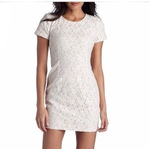 French connection cream lace dress size small
